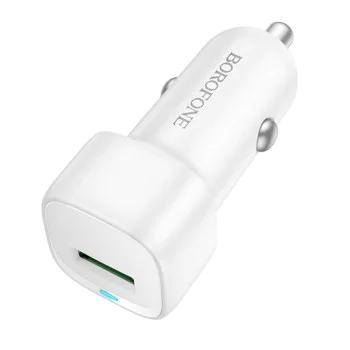 Зарядно за автомобил – Borofone (BZ34) – USB, Single Port, 18W QC/FCP/AFC – Бял