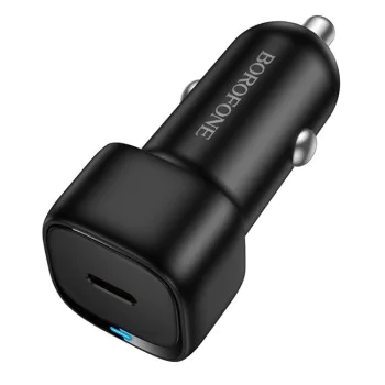 Зарядно за автомобил – Borofone (BZ34A) – Type-C, Single Port, 20W PD/QC/FCP/AFC – Черен