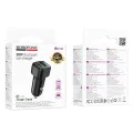 Зарядно за автомобил – Borofone (BZ34B) – USB-C + USB-A, PD20W, QC3.0, Dual Port, 38W – Черен