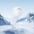 Зарядно за автомобил – Borofone (BZ34B) – USB-C + USB, PD20W, QC3.0, Dual Port, 38W – Бял