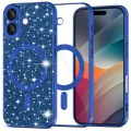 Калъф за iPhone 17 - Techsuit - Luxury Glitter MagSafe - Тъмно Син