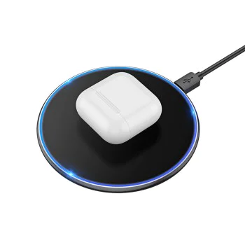 Безжично зарядно – Borofone (BQ3 Pro) – включен Type-C кабел, 15W, алуминий – Черен
