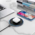 Безжично зарядно – Borofone (BQ3 Pro) – включен Type-C кабел, 15W, алуминий – Черен