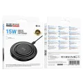Безжично зарядно – Borofone (BQ40 Crown) – включен Type-C кабел, 15W – Черен