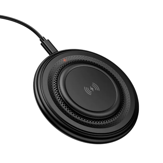 Безжично зарядно – Borofone (BQ40 Crown) – включен Type-C кабел, 15W – Черен