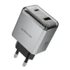 Зарядно за стена – Borofone (BN20 Lena) – USB-C + USB-A, PD35W QC3.0 – Металик