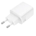 Зарядно за стена – Borofone (BN27 Fuente) – USB + USB-C, PD20W QC3.0 GaN – Бял