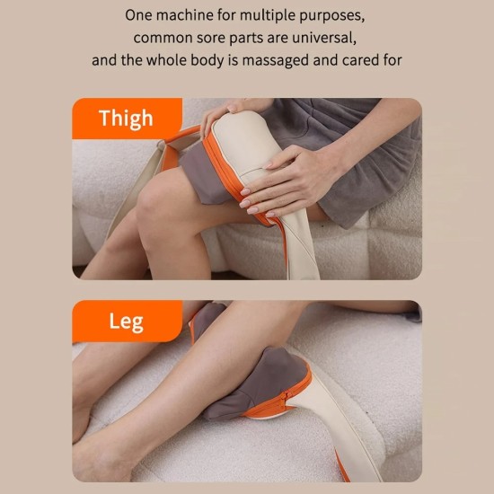 Масажор за врат – Yesido Neck Massager (MG16) – 3 режима, топлинна терапия, шиацу, 2000mAh – Бежов