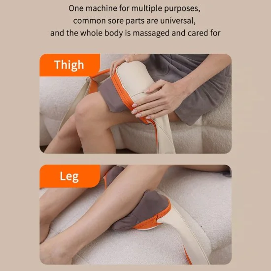 Масажор за врат – Yesido Neck Massager (MG16) – 3 режима, топлинна терапия, шиацу, 2000mAh – Бежов