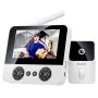 Видео домофон – Yesido Wireless Video Intercom Doorbell (KM27) – 2.4G, 2K HD, 1000mAh, 4.3" екран – Бял