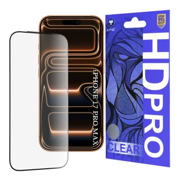 Протектор за iPhone 17 Pro Max - Lito - HD Pro Clear - Черен