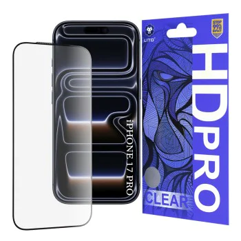 Протектор за iPhone 17 Pro - Lito - HD Pro Clear - Черен