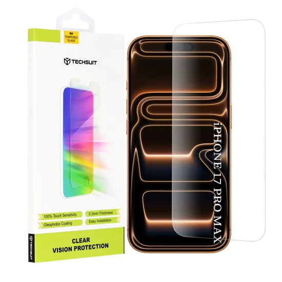 Протектор за iPhone 17 Pro Max - Techsuit - Clear Vision Glass - Прозрачен