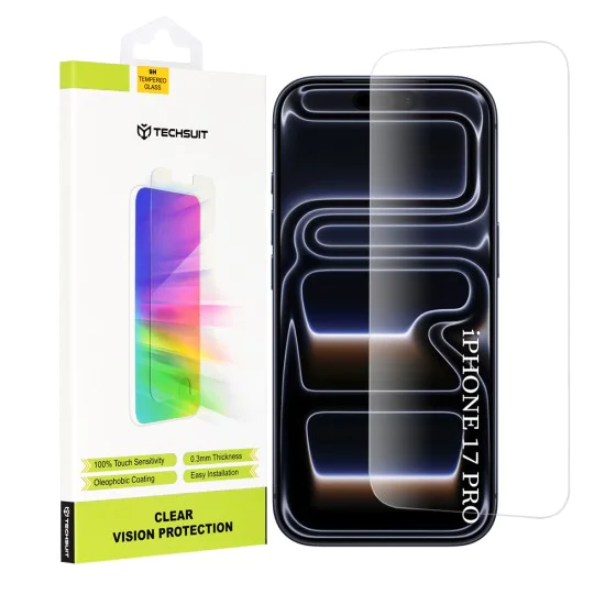 Протектор за iPhone 17 Pro - Techsuit - Clear Vision Glass - Прозрачен