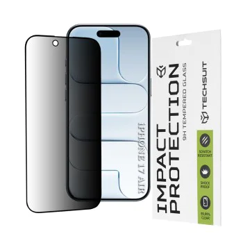 Протектор за iPhone 17 Air - Techsuit - 111D Privacy Full Glue - Черен