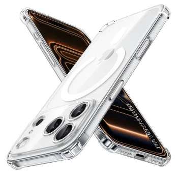 Калъф за iPhone 17 Pro Max - Techsuit - Удароустойчив Clear Silicone MagSafe - Прозрачен
