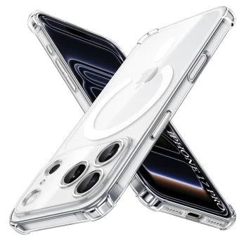 Калъф за iPhone 17 Pro - Techsuit - Удароустойчив Clear Silicone MagSafe - Прозрачен