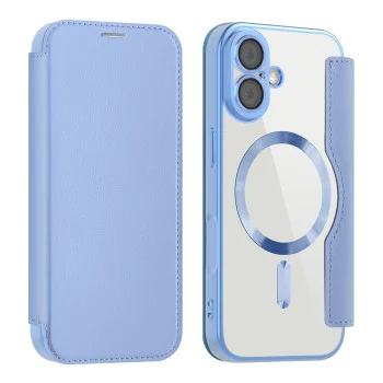 Калъф за iPhone 17 - Techsuit - SmartMag Book Case - Светло Син