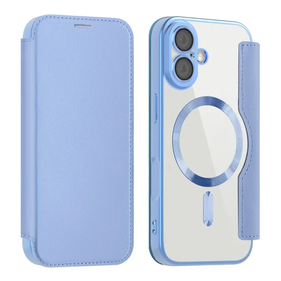 Калъф за iPhone 17 - Techsuit - SmartMag Book Case - Светло Син