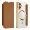 Калъф за iPhone 17 - Techsuit - SmartMag Book Case - Кафяв