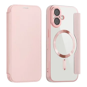 Калъф за iPhone 17 - Techsuit - SmartMag Book Case - Розов