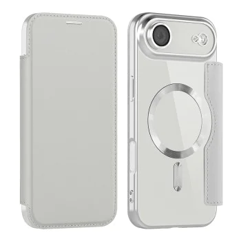 Калъф за iPhone 17 Air - Techsuit - SmartMag Book Case - Сив