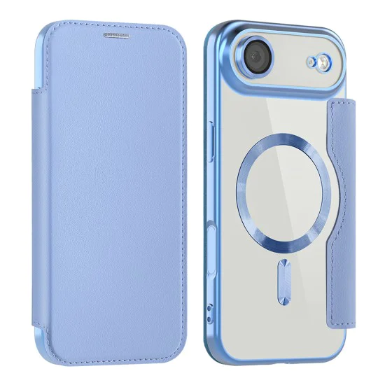 Калъф за iPhone 17 Air - Techsuit - SmartMag Book Case - Светло Син
