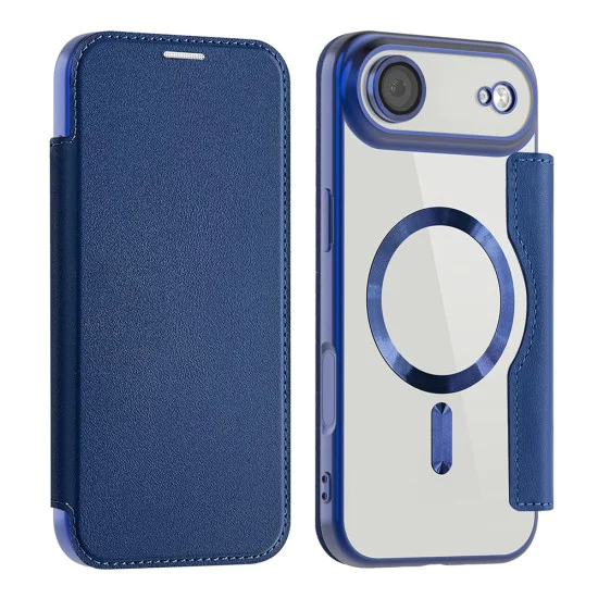 Калъф за iPhone 17 Air - Techsuit - SmartMag Book Case - Син