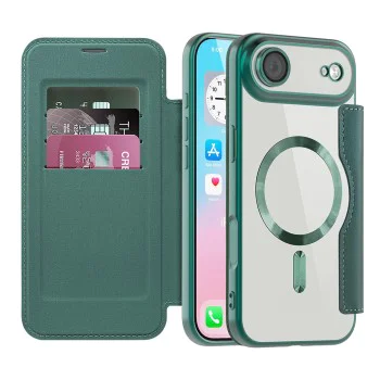 Калъф за iPhone 17 Air - Techsuit - SmartMag Book Case - Зелен