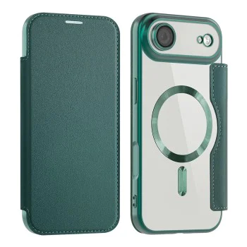 Калъф за iPhone 17 Air - Techsuit - SmartMag Book Case - Зелен