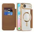 Калъф за iPhone 17 Air - Techsuit - SmartMag Book Case - Кафяв