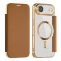 Калъф за iPhone 17 Air - Techsuit - SmartMag Book Case - Кафяв