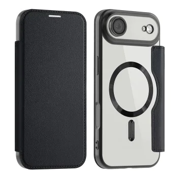 Калъф за iPhone 17 Air - Techsuit - SmartMag Book Case - Черен