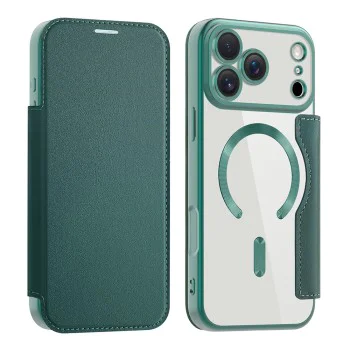 Калъф за iPhone 17 Pro Max - Techsuit - SmartMag Book Case - Зелен