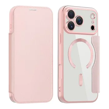Калъф за iPhone 17 Pro Max - Techsuit - SmartMag Book Case - Розов