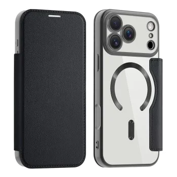 Калъф за iPhone 17 Pro Max - Techsuit - SmartMag Book Case - Черен