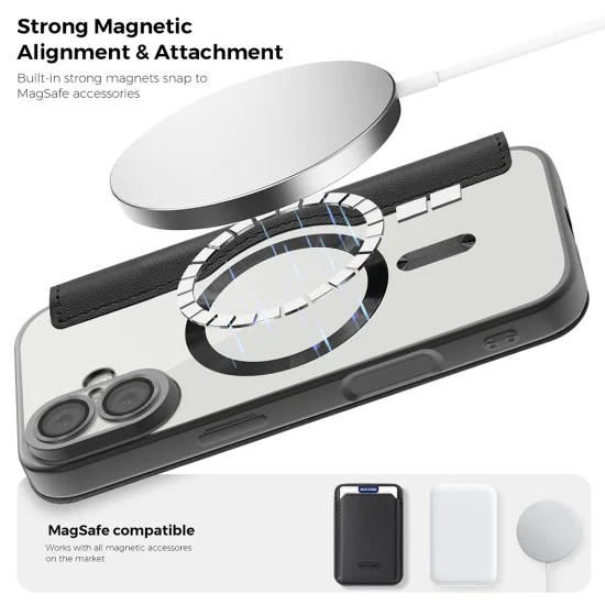 Калъф за iPhone 17 Pro - Techsuit - SmartMag Book Case - Светло Син