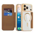 Калъф за iPhone 17 Pro - Techsuit - SmartMag Book Case - Кафяв