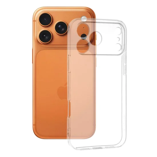 Калъф за iPhone 17 Pro Max - Прозрачен силикон - Прозрачен