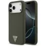 Калъф за iPhone 17 Pro Max - Guess - Силиконов триъгълен лого MagSafe (GUHMP17XSCTRLMA) - Каки
