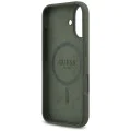 Калъф за iPhone 17 - Guess - Силиконов триъгълен лого MagSafe (GUHMP17SSCTRLMA) - Каки