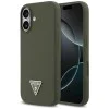 Калъф за iPhone 17 - Guess - Силиконов триъгълен лого MagSafe (GUHMP17SSCTRLMA) - Каки