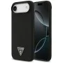 Калъф за iPhone 17 Air - Guess - Силиконов триъгълен лого MagSafe (GUHMP17MSCTRLMK) - Черен
