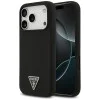 Калъф за iPhone 17 Pro - Guess - Силиконов триъгълен лого MagSafe (GUHMP17LSCTRLMK) - Черен