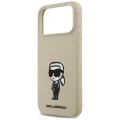 Калъф за iPhone 17 Pro Max - Karl Lagerfeld - Silicone Sketch & Logo (KLHMP17XSKIGROW) - Кафяв