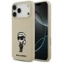 Калъф за iPhone 17 Pro Max - Karl Lagerfeld - Silicone Sketch & Logo (KLHMP17XSKIGROW) - Кафяв