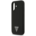 Калъф за iPhone 17 - Guess - Силиконов триъгълен лого MagSafe (GUHMP17SSCTRLMK) - Черен