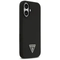 Калъф за iPhone 17 - Guess - Силиконов триъгълен лого MagSafe (GUHMP17SSCTRLMK) - Черен