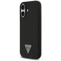 Калъф за iPhone 17 - Guess - Силиконов триъгълен лого MagSafe (GUHMP17SSCTRLMK) - Черен