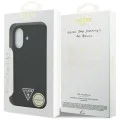Калъф за iPhone 17 - Guess - Силиконов триъгълен лого MagSafe (GUHMP17SSCTRLMK) - Черен